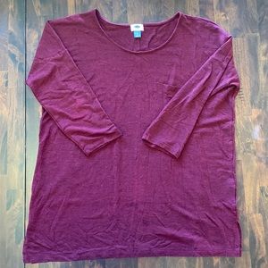 Maroon tunic sweater